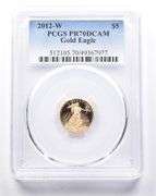2012-W $5 American Gold Eagle 1/10 Oz Gold PR70 DCAM PCGS