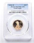 2020-W $10 American Gold Eagle 1/4 Oz Gold PR70 DCAM PCGS