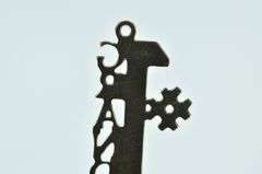 14K Yellow Gold #1 Number One Grandma Word Cut Out Charm/Pendant