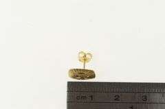 14K Yellow Gold Diamond Cut Geometric Single Stud Earring