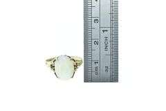 14K Yellow Gold 1950's Natural Opal Cabochon Vintage Ring