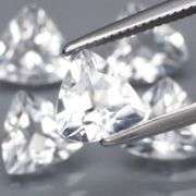 Glittering 4.98ct diamond white Topaz set