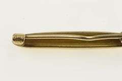 10K Yellow Gold Oval Curved Simple Plain Bar Pin/Brooch