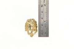 14K Yellow Gold Art Nouveau Diamond Haired Lady Ring