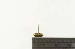 14K Yellow Gold Scallop Sea Shell Ocean Stud Single Earring