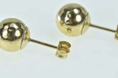 14K Yellow Gold 5.9mm Vintage Round Classic Stud Earrings