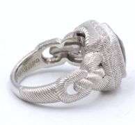 Judith Ripka 925 sterling silver orange stone ring