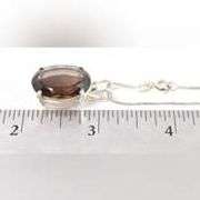 Famous 925 Smokey Quartz Pendant Necklace