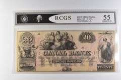 RCGS About CU 55 $20 1800s New Orleans, LA Canal Bank Note