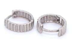 3 Pairs of 14kt white gold earrings