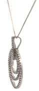 0.30ctw Diamond Triple Circle Open Pendant Necklace in 14K