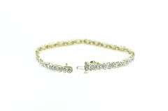 10K Yellow Gold 1.50 Ctw Diamond Vintage Classic Tennis Bracelet