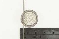 18K White Gold 1.25 Ctw Movado Diamond Capsule Chain Necklace