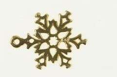 14K Yellow Gold Snow Flake Winter Season Holiday Charm/Pendant