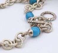 925 Sterling silver Signed Turquoise necklace