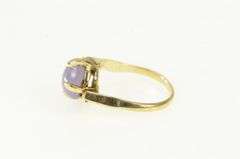 14K Yellow Gold 4.10 Ctw Star Sapphire Diamond Retro Ring