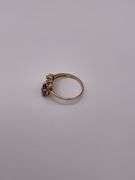 2.5g 10k YG Purple Gemstone Size 6