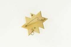 14K Yellow Gold 0.25 Ct Diamond Black Onyx Star of David Pin/Brooch