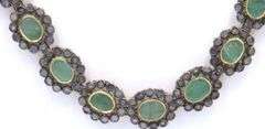 Natural Emerald & Diamond Necklace.