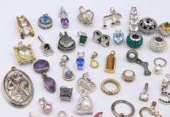 Group lot of vintage 925 sterling silver mixed jewelry