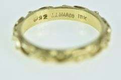 18K Yellow Gold J J Marco Wavy Dot Designer Band Ring