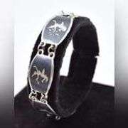 Fancy 925 SIAM Black Enamel Thia Dancer Bracelet