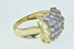 14K Yellow Gold Squared Domed Tanzanite Vintage Ring