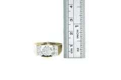 14K Yellow Gold 0.30 Ctw Diamond Squared Watch Band Ring
