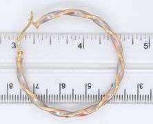14kt Yellow gold twisted hoop earrings
