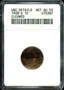 1928-S Lincoln Wheat Cent in ANACS Holder