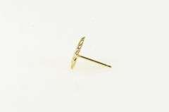 14K Yellow Gold Scallop Sea Shell Ocean Stud Single Earring