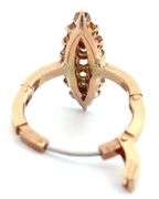 1.00ctw Old Mine Cut Diamond Cluster Marquise Shaped Ring in 14K