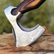 Handcrafted Viking Axe with Knife Set