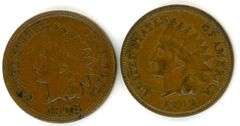 Two Different Indian Head Cents in XF: 1908 & 1909