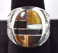 Navajo Crafted Men's Ring Inlay