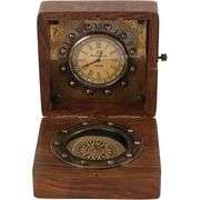 Vintage Clock Compass Box