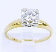 Vintage 14K Diamond Ring, Size .37 CT, Size 5.25