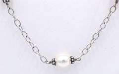 925 Sterling silver Pearl yard necklace