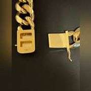 Strong 95 Gram 14 Kt Gold Plate Curb Link Bracelet SA65R