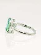 Dazzling 4.5 Ct Paraiba Aqua Blue Fire Moissanite Ring