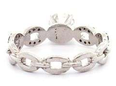 1.00ctw Round Diamond Chain Link Shank Engagement Ring in 14K
