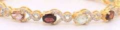 Natural kyanite and tourmaline bracelet