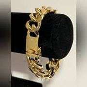 Strong 95 Gram 14 Kt Gold Plate Curb Link Bracelet SA65R