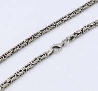 Vintage 925 sterling silver Byzantine chain necklace