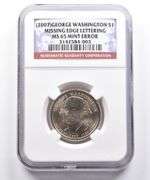 (2007) George Washington President $1 Err. Miss Edge Letter MS65 NGC