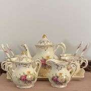 Vintage Blossoms Ivory Tea Set