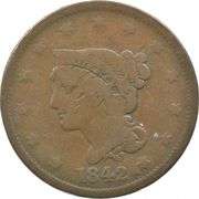 1842 Liberty Head Large Cent Cxnt Brothel Token
