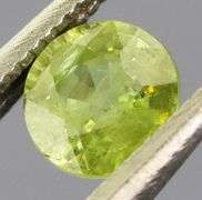 Yellow green .50ct Demantoid Garnet solitaire