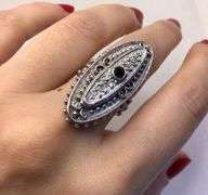 VINTAGE ART DECO 14K WHITE GOLD SAPPHIRE COCKTAIL RING