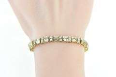 14K Yellow Gold 7.00 Ctw Diamond Vintage Tennis Bracelet
